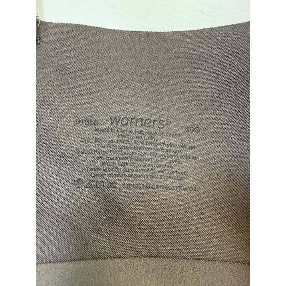 Warners Full Coverage Brown Underwire Bra Size 40C Leopard Print (bin JJ168) - Picture 6 of 7